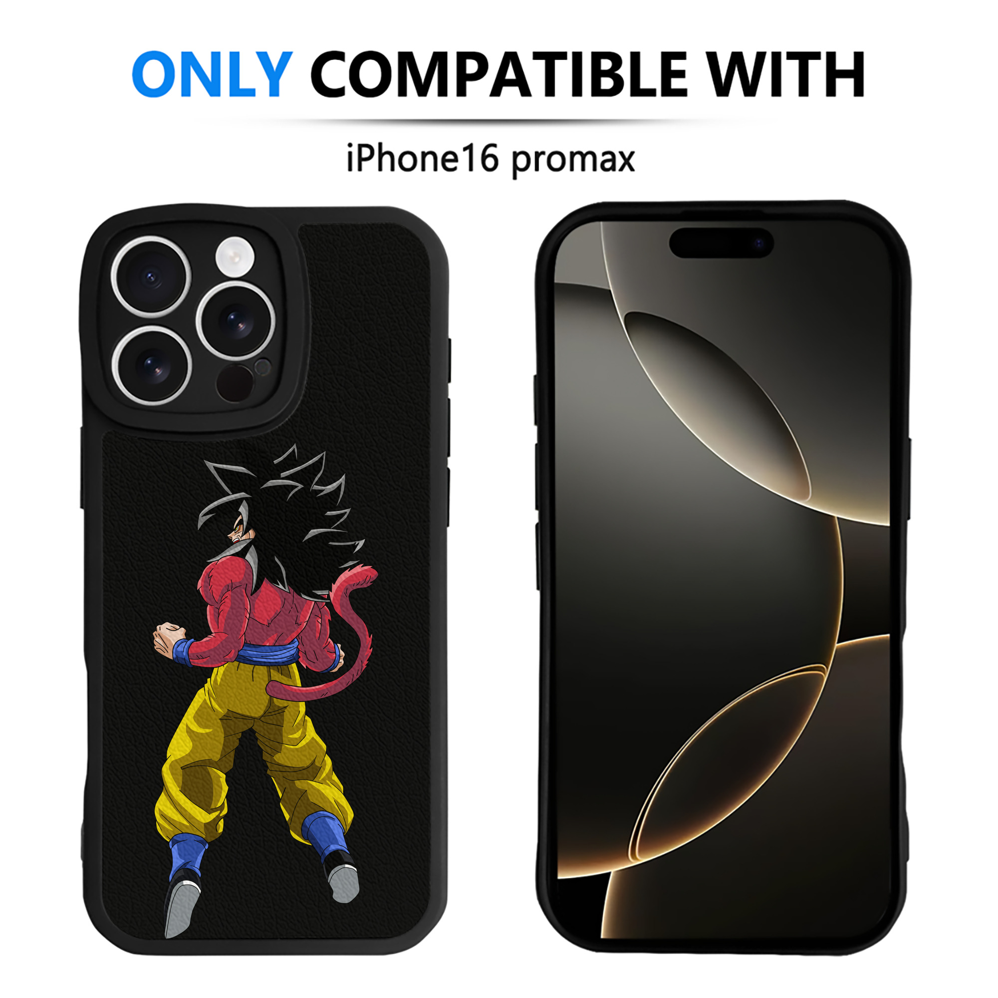 （画像用） ドラゴンボール 孫悟空（そん ごくう）Son Goku カカロット DRAGON BALL Kakarotto 【iPhone 16シリーズ対応】シリコンスマホケース（レザー調） 材質：シリコン